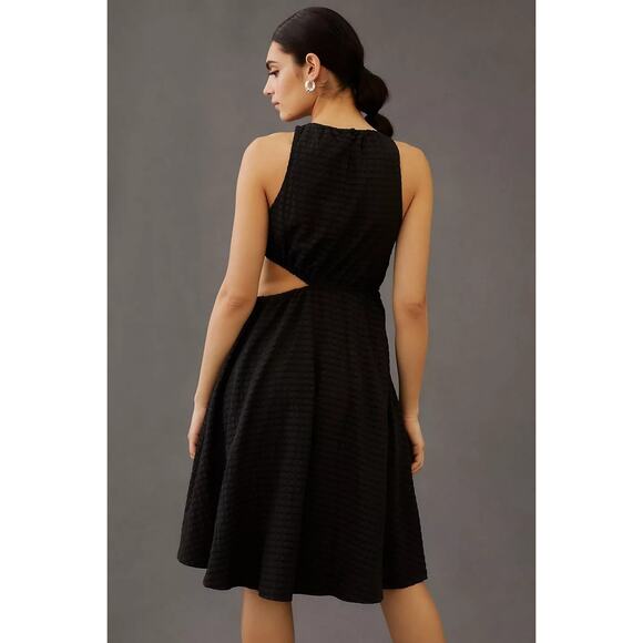 New Anthropologie Maeve Textured A-Line Mini Dress $170 SMALL Black - Picture 4 of 4
